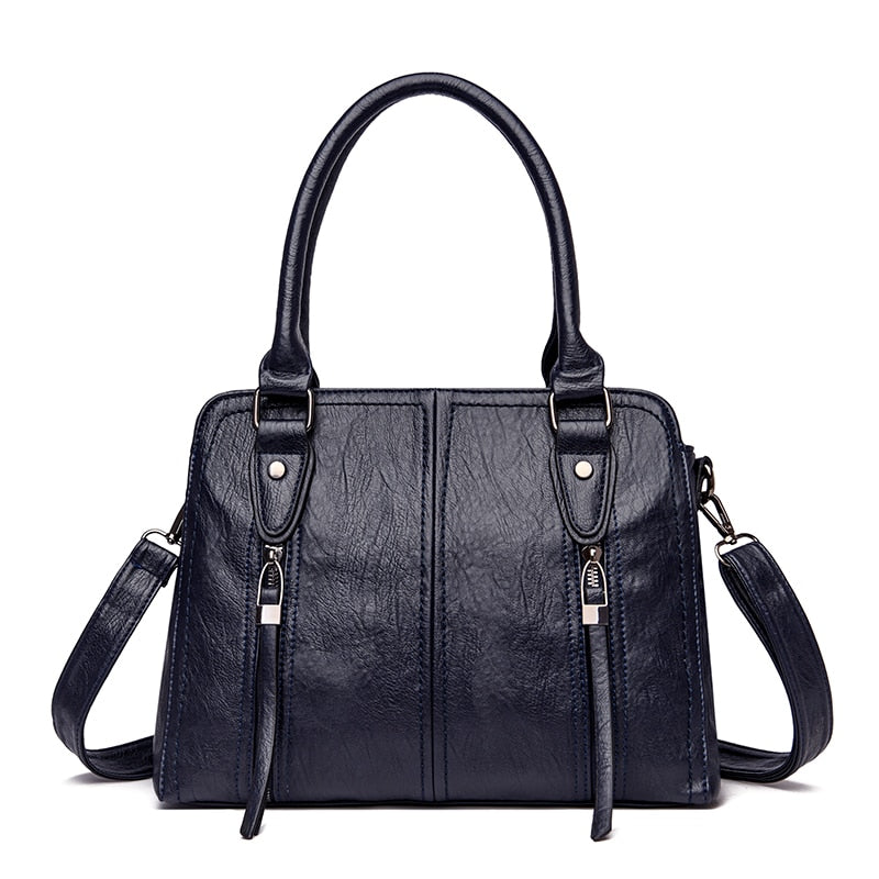 New Retro Fashion High Quality Leather Women's Handbags Large Capacity Messenger Bags Ladies Casual Simple Messenger Bags