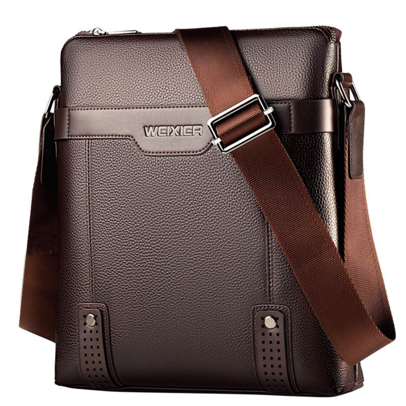 WEIXIER New Fashion PU Leather Men Messenger Bags Casual Men's Small Shoulder Bag Crossbody Business Men's Handbag Small