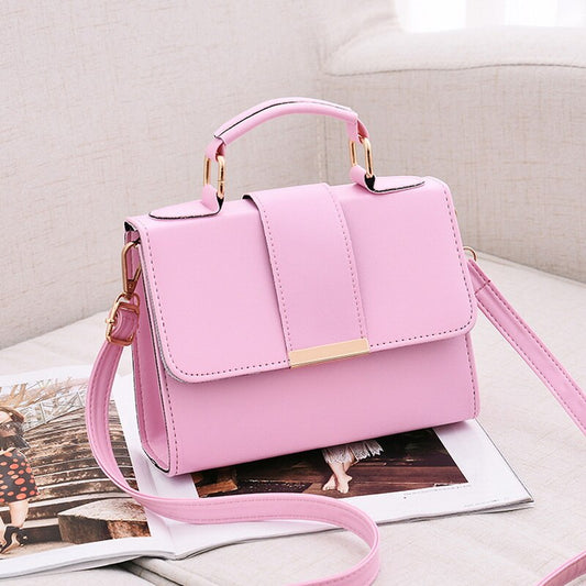 Women Fashion PU Leather Shoulder Small Flap Crossbody Handbags Top Handle Tote Messenger Bags