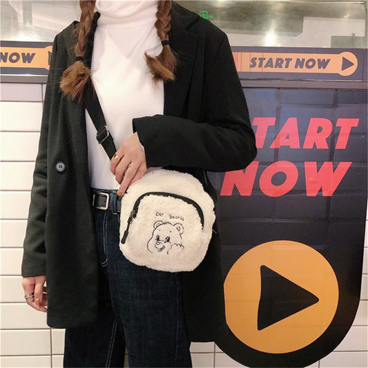 Fashion Original Wool Ladies Shoulder Bags Phone Pouch Classic Style Casual Solid Color Messenger Bag Women