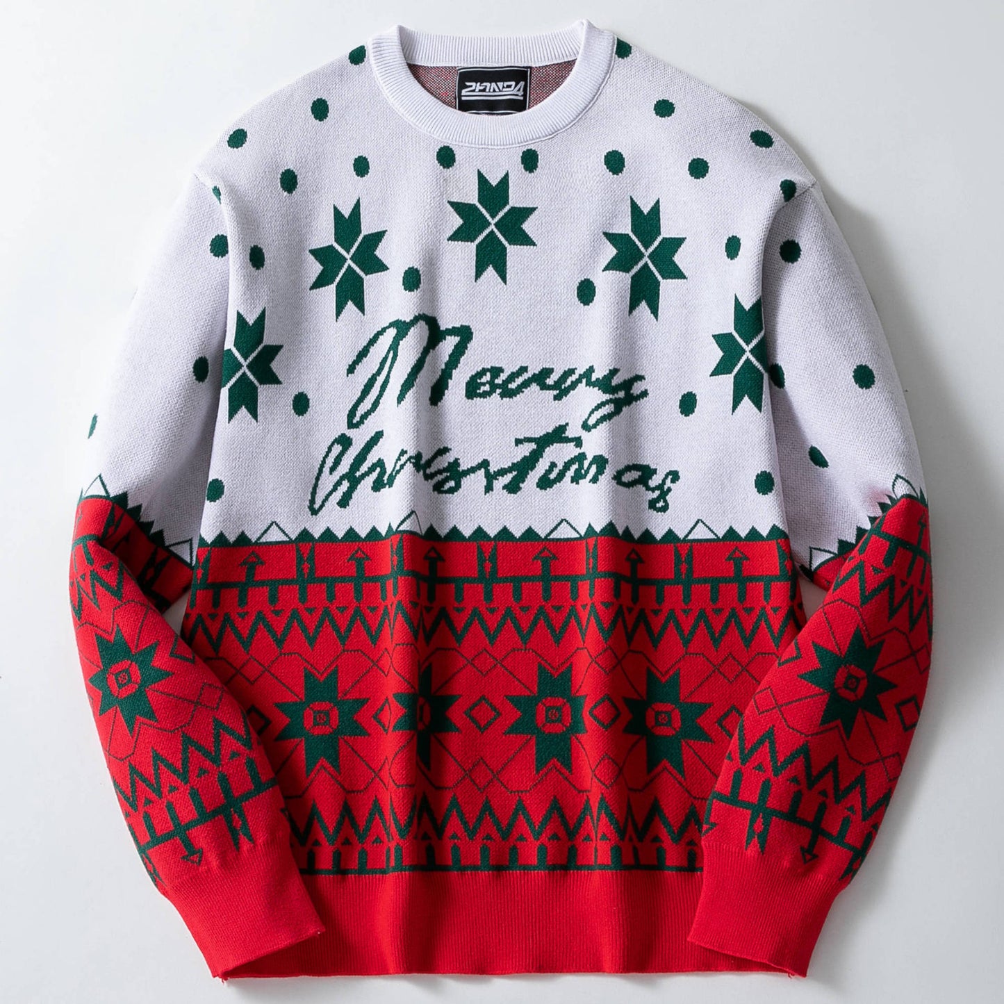 Christmas Knitwear Christmas Jacquard Loose Hooded Sweater