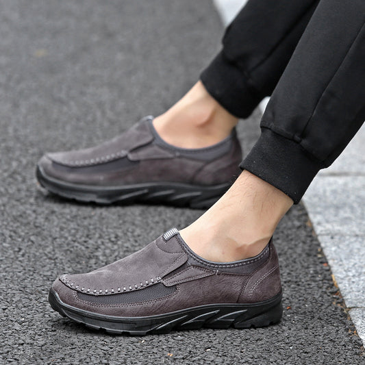 Men's shoes, fashionable and breathable, men's business shoes, British lazy shoes, dad's single shoes, casual shoes, men's shoes