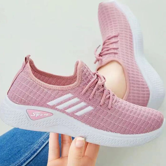 Autumn New Women's Shoes Fashion Single Shoes Casual Sports Travel Shoes Non slip Old Beijing Mesh Running Shoes