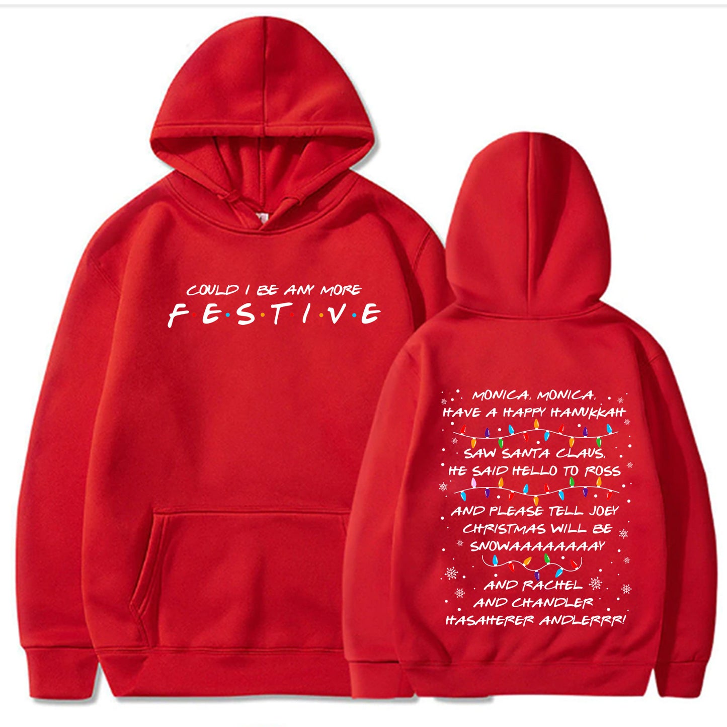 Festive Friends Series Hoodie Christmas Sweatshirt