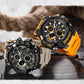 SMAEL 1802D Sport Watch Dual Time Men Watches 50m WaterproofMale Clock  Military Watches for Men  Shock Resisitant Sport Watches Gifts
