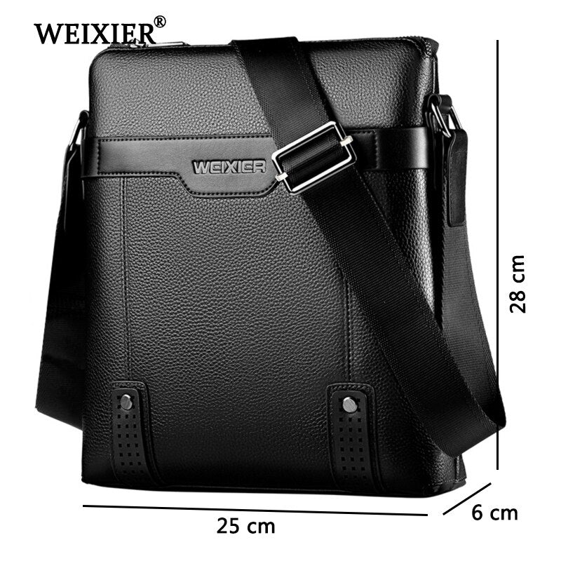 WEIXIER New Fashion PU Leather Men Messenger Bags Casual Men's Small Shoulder Bag Crossbody Business Men's Handbag Small