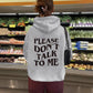 Hooded long sleeved fleece hoodie with letter print on top