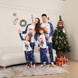 Christmas Deer Letter Scarf, Christmas Family Matching Printed Loungewear Pajamas