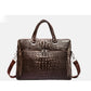 Crocodile Handbags for Men Genuine Leather Laptop Bag High Quality Leather A4 Business Shoulder Bags Male Large Briefcases