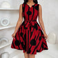 Womens European And American-style Belted A-line Dress