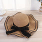 Summer Sun Hat Women Straw Hats Sunshade Panama  Fashion Bow Beach Hat Foldable Travel Caps