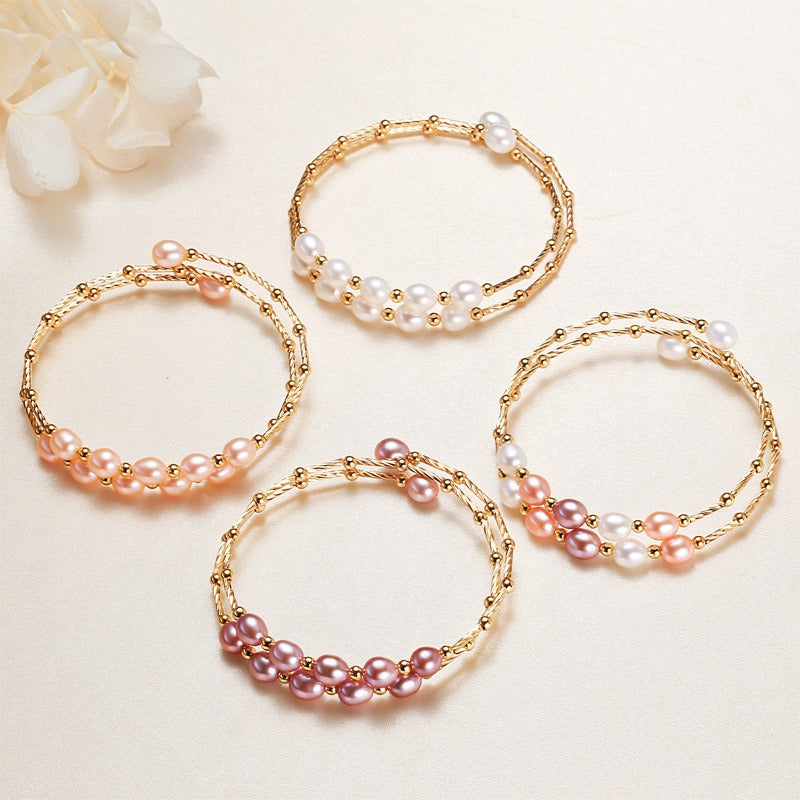 Jewelry Ethnic Style Bracelet Baroque Jewelry Freshwater Pearl Bracelet Female