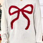 Sweet and versatile loose long sleeved round neck Christmas sweater for women