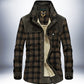 Winter Jacket Men Thicken Warm Fleece Jackets Coats Pure Cotton Plaid Jacket Military Clothes