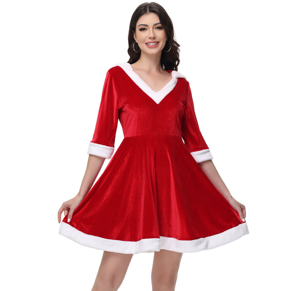 Christmas performance costumes women's Christmas dresses