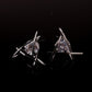 Women's earrings Europe and the new jewelry geometric hollow square triangle zircon earrings fashion banquet jewelry