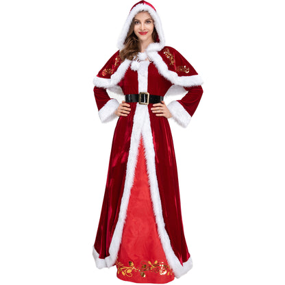 Christmas Queen Long Dress Christmas Costume