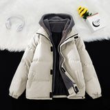 New Plus Size Cotton Coat Men Plus Thick Fashion Brand Winter Cotton Coat Hooded Cotton Coat