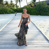 Sexy leopard print camisole dress