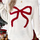 Sweet and versatile loose long sleeved round neck Christmas sweater for women