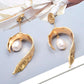 Ladies Fashion Earrings Heart Pearl Metal Jewelry