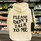 Hooded long sleeved fleece hoodie with letter print on top