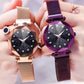 Ladies Magnetic Starry Sky Clock Luxury Women Watches Fashion Diamond Female Quartz Wristwatches Relogio Feminino Zegarek Damski