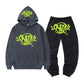 High Street Fashion Hoodie Set with Syna Print for Men