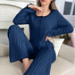 Womens Brushed-soft Ribbed Cardigan For Cozy Sleepwear