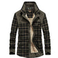 Winter Jacket Men Thicken Warm Fleece Jackets Coats Pure Cotton Plaid Jacket Military Clothes