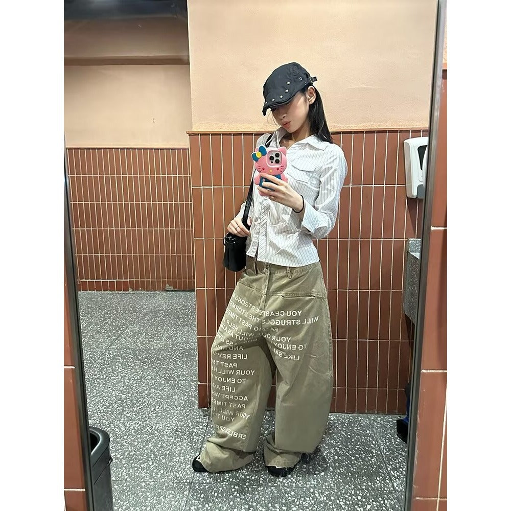 Handsome Casual Loose Fitting Straight Leg Pants