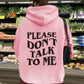 Hooded long sleeved fleece hoodie with letter print on top