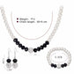 Simulated Pearl Jewelry Sets Party Pearl Earrings Necklace Bracelet Set Woman Earings Fashion Jewelry African Beads Jewelry Sets