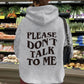 Hooded long sleeved fleece hoodie with letter print on top