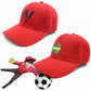 Anime soccer player hat embroidered red baseball cap duckbill cap