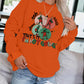 Letter phrase pattern printed casual long sleeved sweatshirt