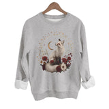 White fox print on hoodie