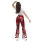 Christmas women's bell bottom pants