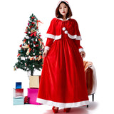 Christmas shawl long dress Christmas party dress on Christmas Eve