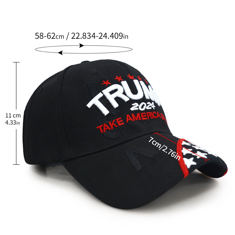 American embroidered baseball cap Trump peaked cap sun protection sun hat couple style sports cap