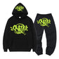 High Street Fashion Hoodie Set with Syna Print for Men