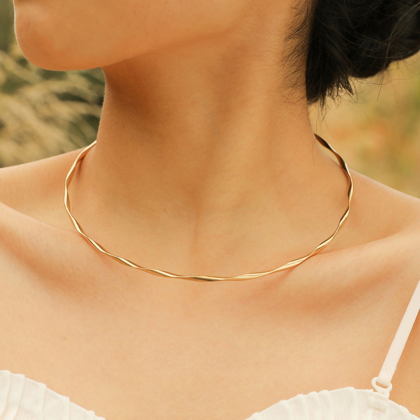 Necklaces Women's Collar Gold Fashion Personality Fried Dough Twists Jewelry