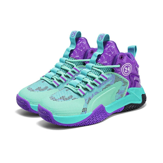 Boys' basketball shoes teenagers' mesh breathable sports shoes