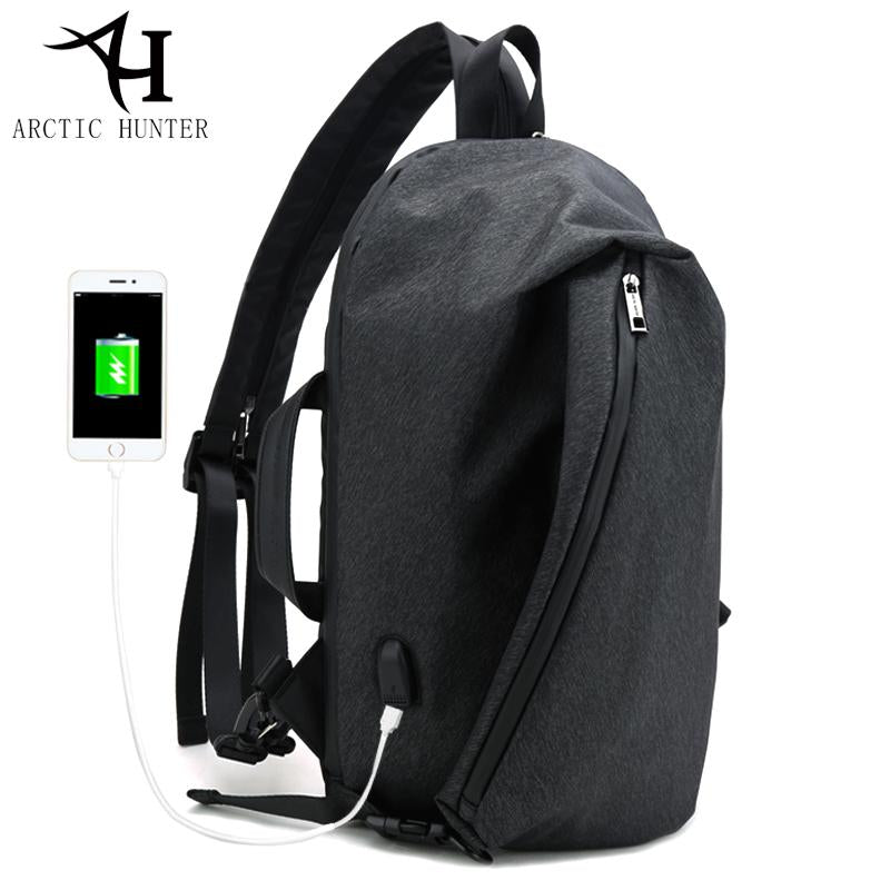 ARCTIC HUNTER Vintage design Casual three uses Crossbody Bags USB Charger Male Chest shoulder for men