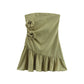 Fashion niche decorative strapless short dress for women