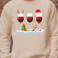 Men'S Crew Neck Long Sleeve Christmas-Themed Active Sweatshi
