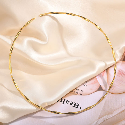 Necklaces Women's Collar Gold Fashion Personality Fried Dough Twists Jewelry