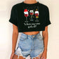 Women's Short Top Christmas Crop Top INS Style Spicy Girl Basic Short Sleeve Round Neck T-Shirt