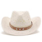 New Women's Beach Cowboy Straw Caps Sun Hat