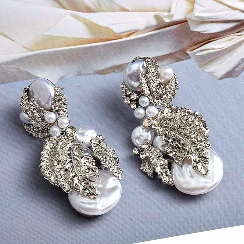 Fashion earrings ZA exaggerated pearl jewelry
